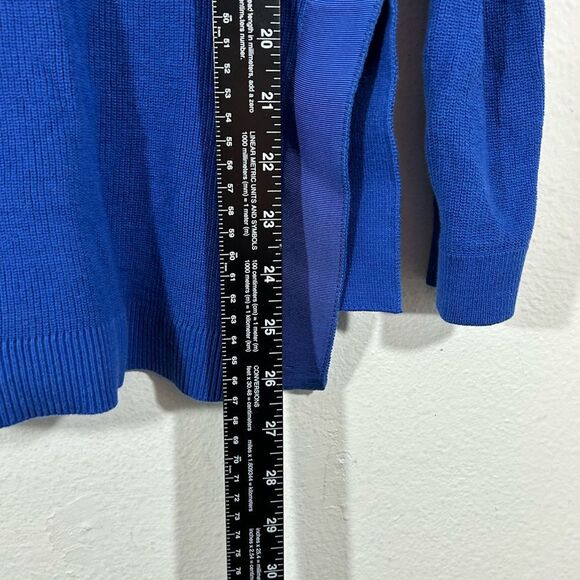 Gretchen Scott ladies cardigan sweater blue gold small knit casual everyday - Picture 8 of 10